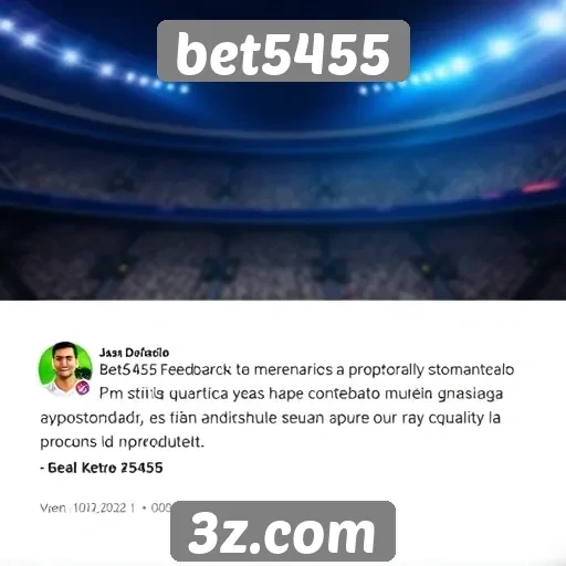 Feedback dos usuários sobre a experiência no bet5455