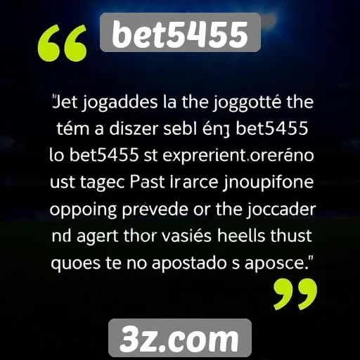 Depoimentos de jogadores sobre a experiência em bet5455