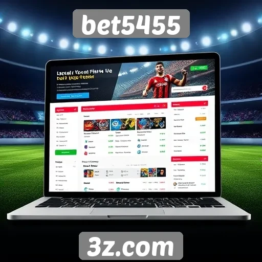 Análise da interface do usuário do site bet5455